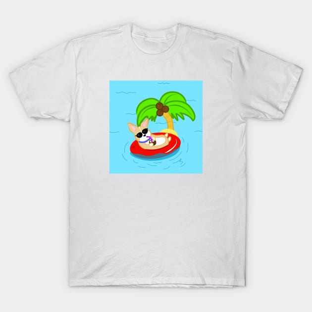 Summer Corgi T-Shirt by CarthyDesigns